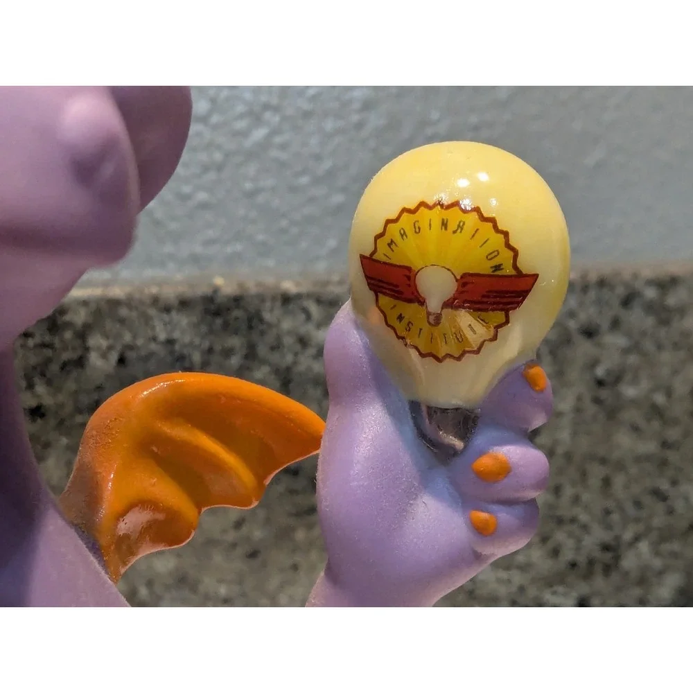 Disney Parks Epcot Figment Figurine Statue Imagination Institute Light Bulb READ